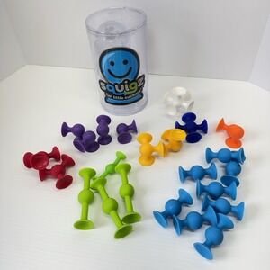Fat Brain Toys ~ SQUIGZ ~ 24 pc Starter LOT ~ Suction Toys ~ Fun Little Suckers!